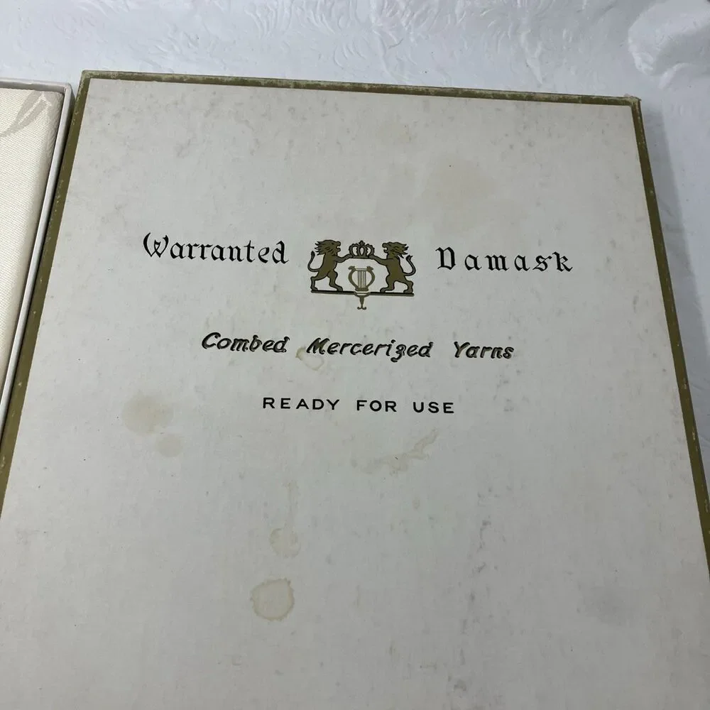 VTG Warranted Damask Tablecloth 54